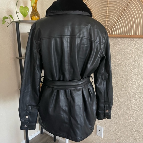 Asos New Look Faux Leather Jacket Size 8 - Picture 10 of 12